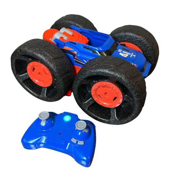 Blue & Red Air Hogs Super Soft Jump Fury RC Truck - Remote Control - No Charger - Picture 3 of 12
